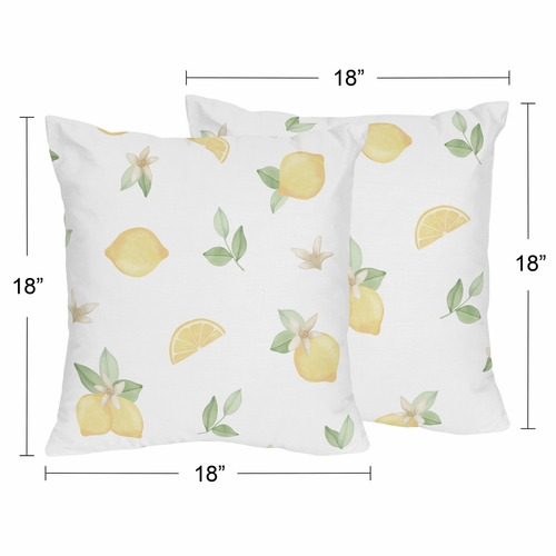 Lemon Collection Decorative Accent Throw Pillows - Set of 2 - alt image 2