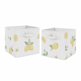 Lemon Collection Foldable Fabric Storage Bins