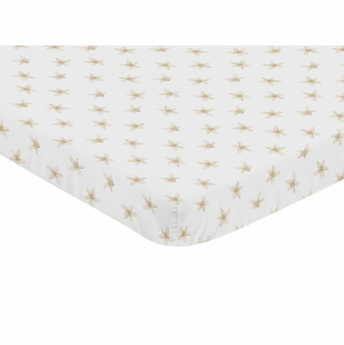 Lemon Collection Mini Crib Sheet - Floral Blossom - alt image 1