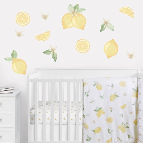 Lemon Collection Peel and Stick Wall Decal Stickers - Set of 4 Sheets