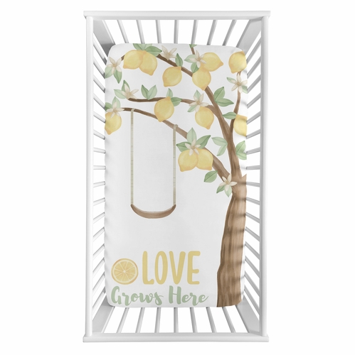 Lemon Collection Photo Op Crib Sheet - alt image 1