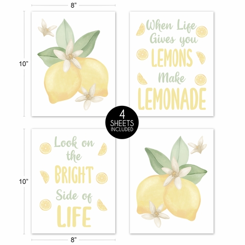 Lemon Collection Wall Art Prints - Set of 4 - alt image 4