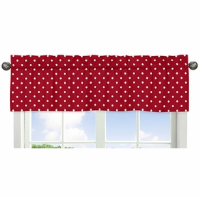 Little Ladybug Collection Polka Dot Print Window Valance