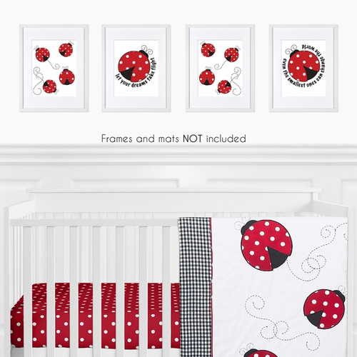 Little Ladybug Collection Wall Art Prints - Set of 4 - alt image 1