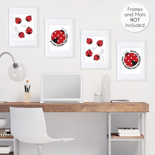 Little Ladybug Collection Wall Art Prints - Set of 4 - alt image 3