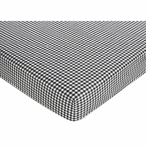 Little Ladybug Crib Sheet - Gingham Print - alt image 2