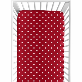 Little Ladybug Crib Sheet - Polka Dot Print