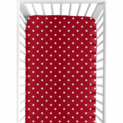Little Ladybug Crib Sheet - Polka Dot Print