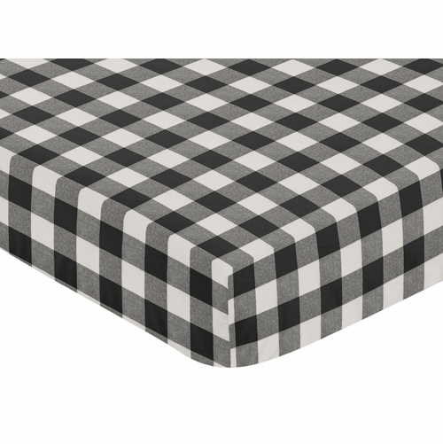 Lumberjack Black and White Collection 4 Piece Crib Bedding - alt image 5