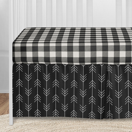 Lumberjack Black and White Collection 4 Piece Crib Bedding - alt image 3