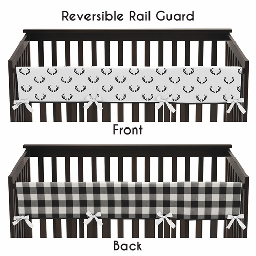 Lumberjack Black and White Collection 5 Piece Crib Bedding - alt image 3