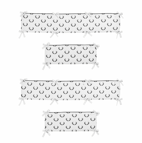 Lumberjack Black and White Collection Crib Bumper Pad - alt image 1