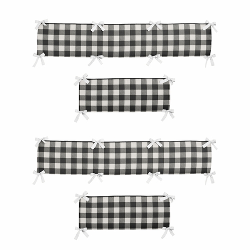 Lumberjack Black and White Collection Crib Bumper Pad - alt image 2