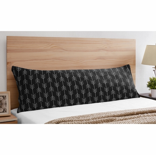 Lumberjack Black and White Collection Full Length Body Pillow Cover - alt image 1