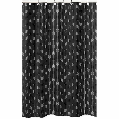 Lumberjack Black and White Collection Shower Curtain