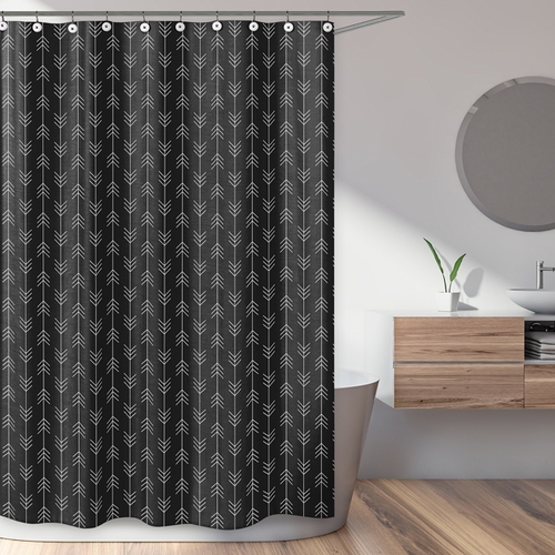 Lumberjack Black and White Collection Shower Curtain - alt image 1