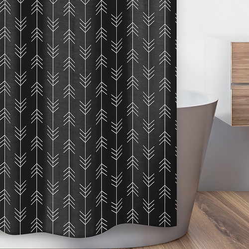 Lumberjack Black and White Collection Shower Curtain - alt image 2