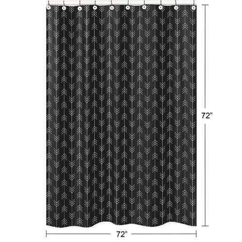 Lumberjack Black and White Collection Shower Curtain - alt image 4
