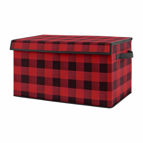 Lumberjack Collection Buffalo Plaid Check Fabric Toy Bin Storage