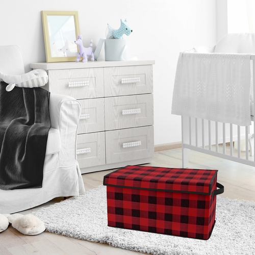 Lumberjack Collection Buffalo Plaid Check Fabric Toy Bin Storage - alt image 3