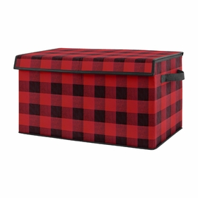 Lumberjack Collection Buffalo Plaid Check Fabric Toy Bin Storage