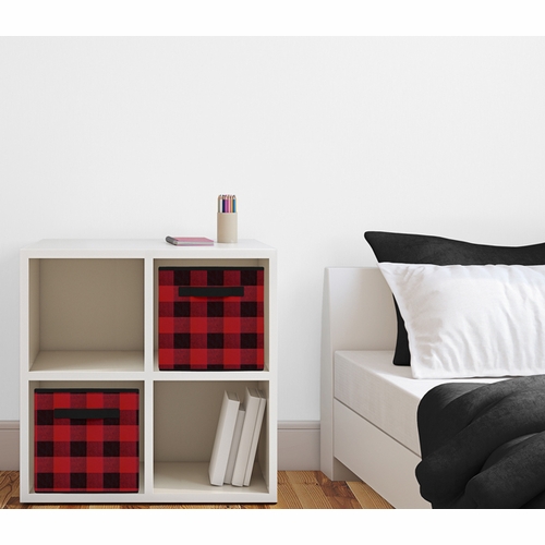 Lumberjack Collection Foldable Fabric Storage Bins - alt image 1