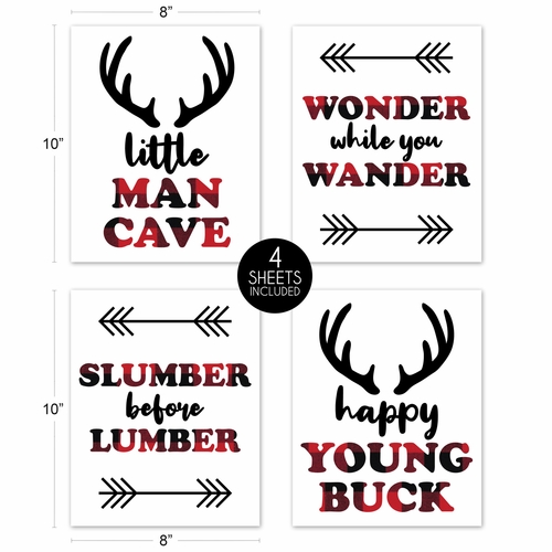 Lumberjack Collection Wall Art Prints - Set of 4 - alt image 4