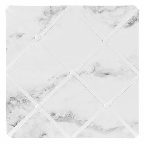 Marble Black and White Collection Fabric Memo Board