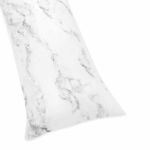 Marble Black and White Collection Full Length Body Pillow Cover
