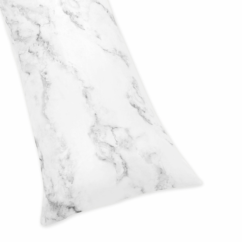 Marble Black and White Collection Full Length Body Pillow Cover