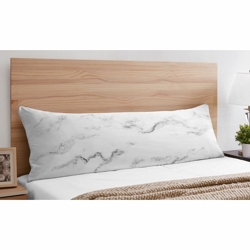 Marble Black and White Collection Full Length Body Pillow Cover - alt image 1