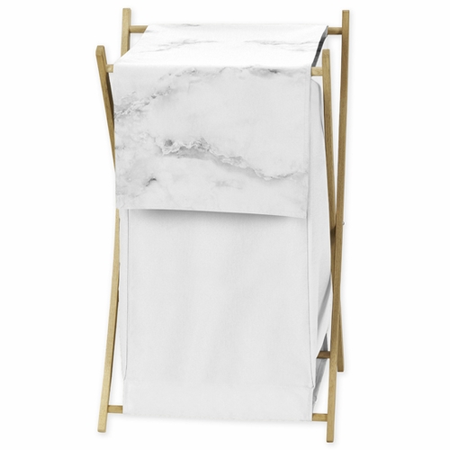 Marble Black and White Collection Hamper