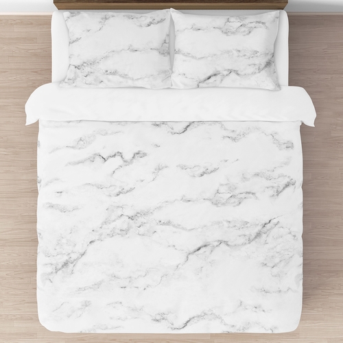 Marble Black and White Full/Queen Bedding Collection - alt image 2