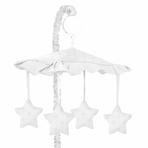 Minky Dot White Musical Mobile