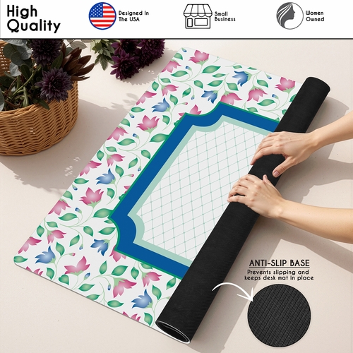 Mint Green Jester Collection Mahjong Mat for Table - Shipped Rolled - alt image 4