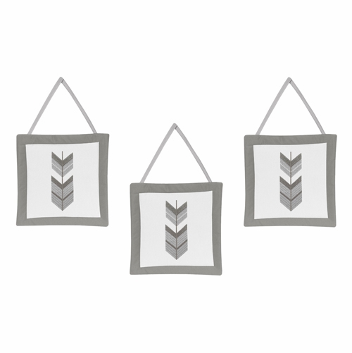 Mod Arrow Grey and White 11 Piece Bumperless Crib Bedding Collection - alt image 5