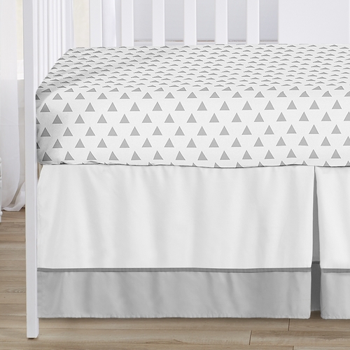 Mod Arrow Grey and White 4 Piece Bumperless Crib Bedding Collection - alt image 3