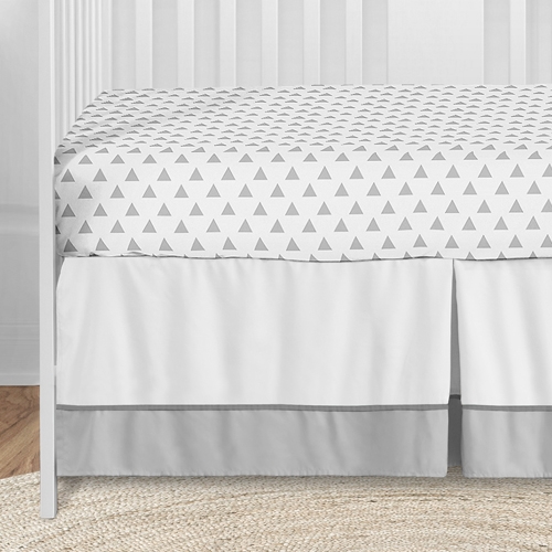 Mod Arrow Grey and White Collection 5 Piece Crib Bedding - alt image 4