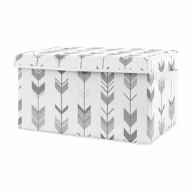 Mod Arrow Grey And White Collection Fabric Toy Bin Storage