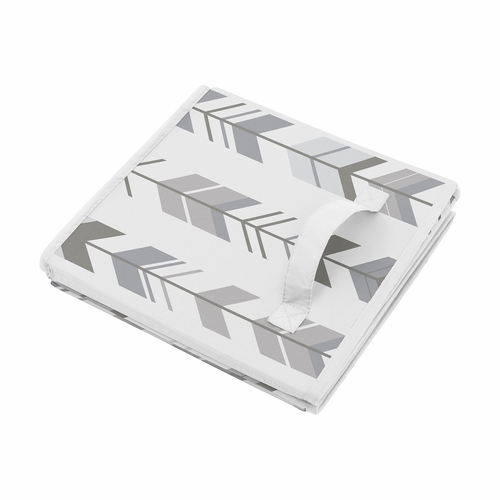 Mod Arrow Grey And White Collection Fabric Toy Bin Storage - alt image 3