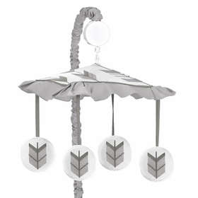 Mod Arrow Grey and White Collection Musical Mobile