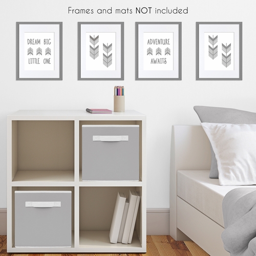 Mod Arrow Grey and White Collection Wall Art Prints - Set of 4 - alt image 2