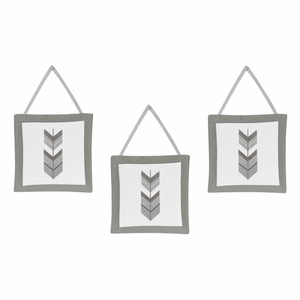 Mod Arrow Grey and White Collection Wall Hangings