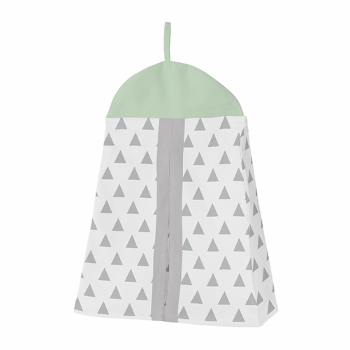 Mod Arrow Grey, Coral and Mint 11 Piece Bumperless Crib Bedding Collection - alt image 4