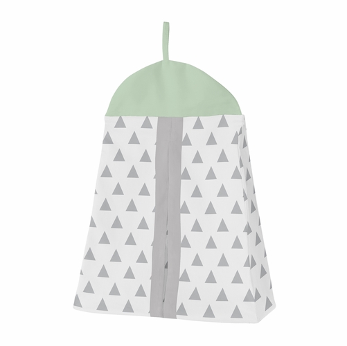 Mod Arrow Grey, Coral and Mint 4 Piece Bumperless Crib Bedding Collection - alt image 4