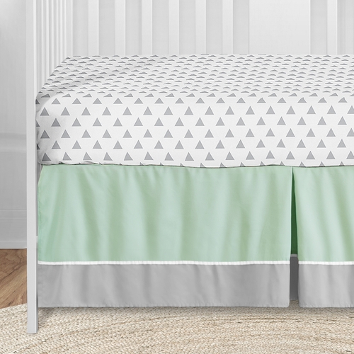 Mod Arrow Grey, Coral and Mint Collection 5 Piece Crib Bedding - alt image 4
