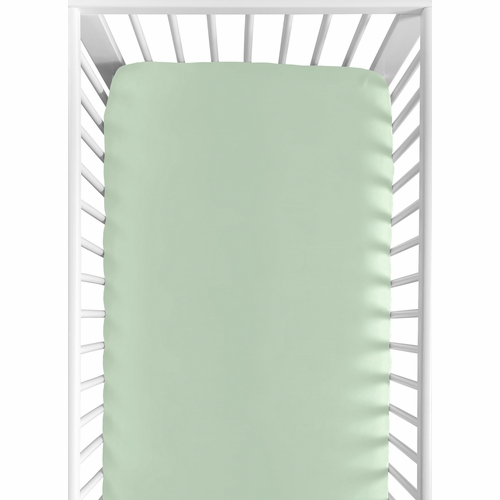 Mod Arrow Grey, Coral and Mint Collection Crib Sheet - Mint