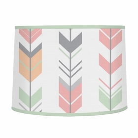 Mod Arrow Grey, Coral and Mint Collection Lamp Shade