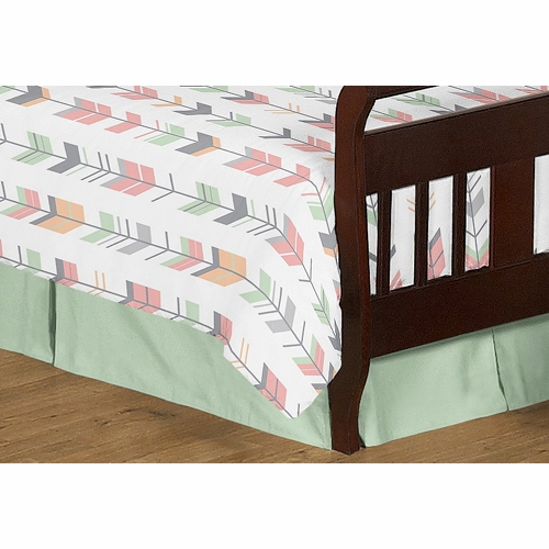 Mod Arrow Grey, Coral and Mint Toddler Bedding Collection - alt image 3