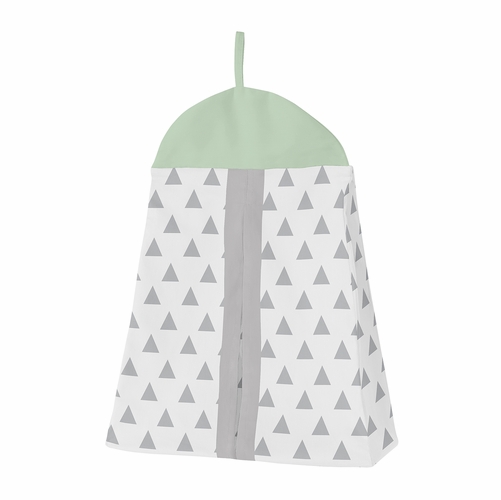 Mod Arrow Grey, Navy and Mint 4 Piece Bumperless Crib Bedding Collection - alt image 4